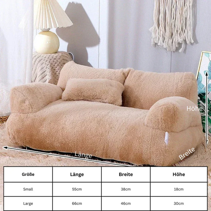 Soft cat bed sofa, a plush pet lounge for ultimate feline comfort.