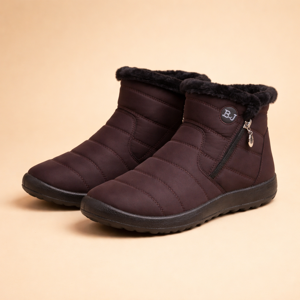 Warm, cozy women's winter boots with non-slip sole, perfect for walking in snow and keeping feet dry.