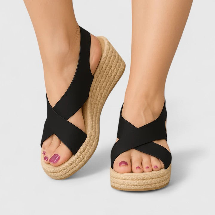 Chic orthopaedic wedge sandals for women, designed for ultimate comfort & foot support with a stylish open-toe design.