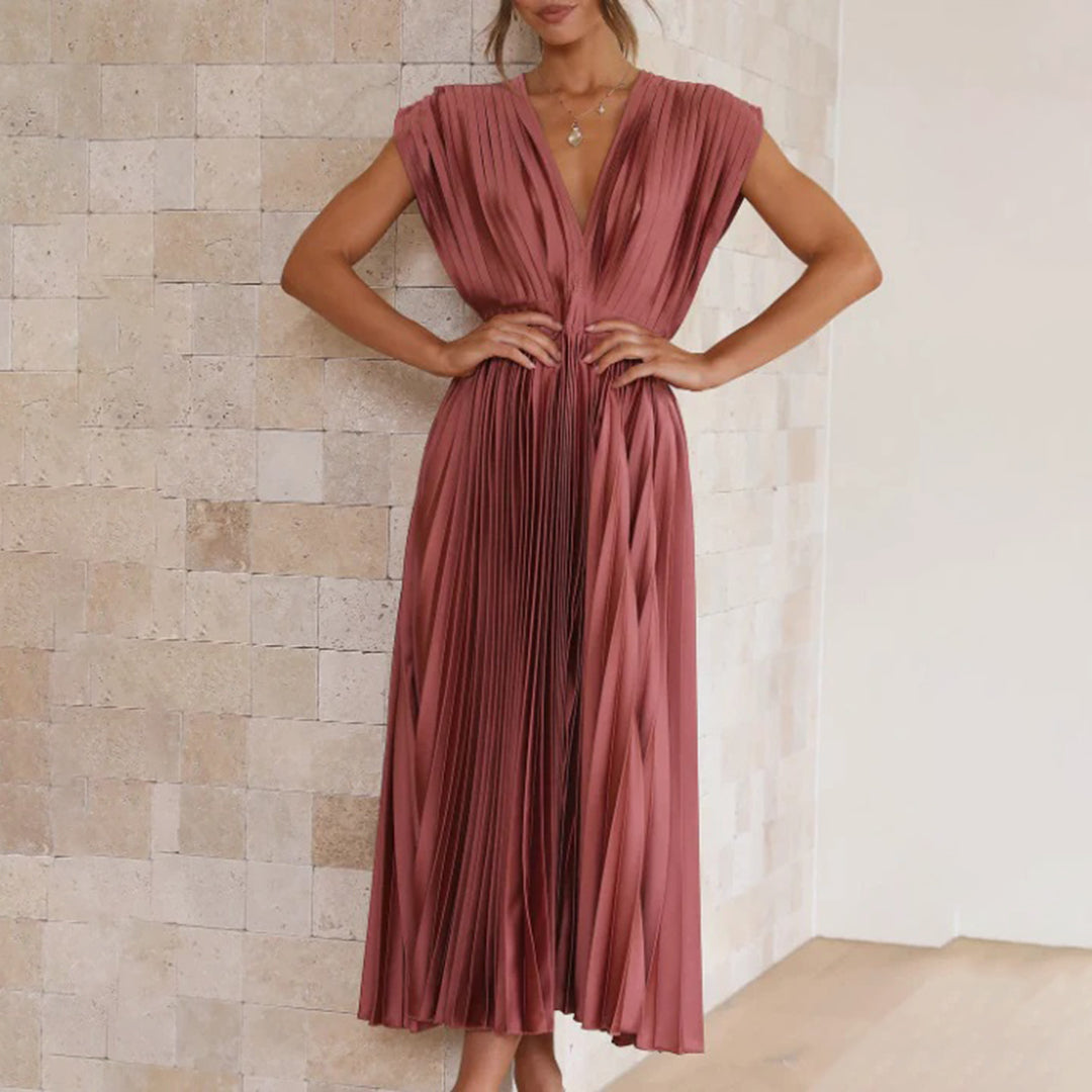 Summer women's flowy midi dress, lightweight and stylish for warm days, parties, or date nights.