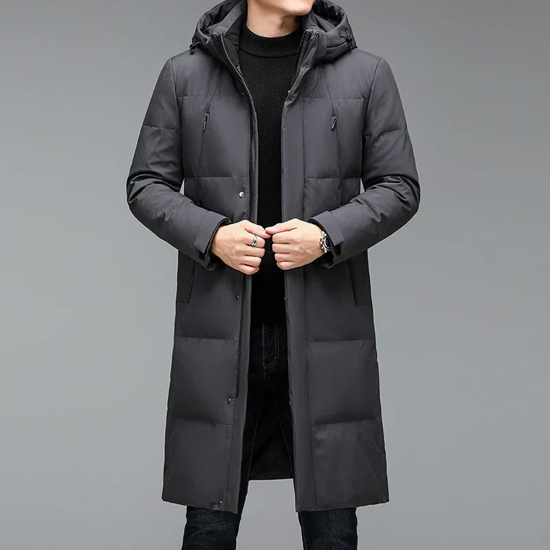 Insulated men's waterproof parka for extreme cold. Breathable winter coat, perfect durable outerwear for outdoor activities.