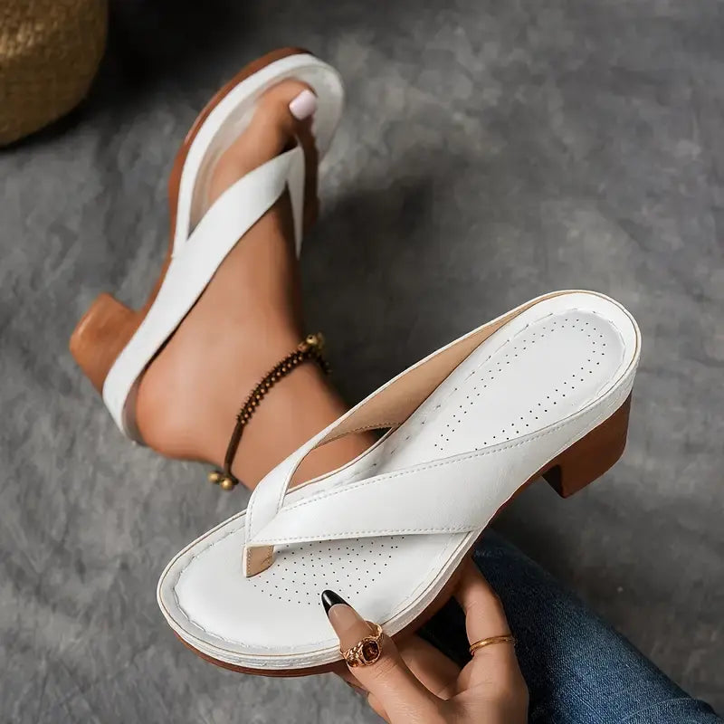 Women's comfortable heeled sandals, featuring an elegant design and premium feel for all-day comfort.