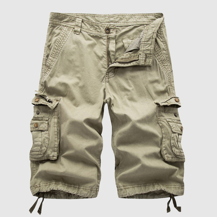 Men's durable knee-length cargo shorts for everyday comfort & casual wear.