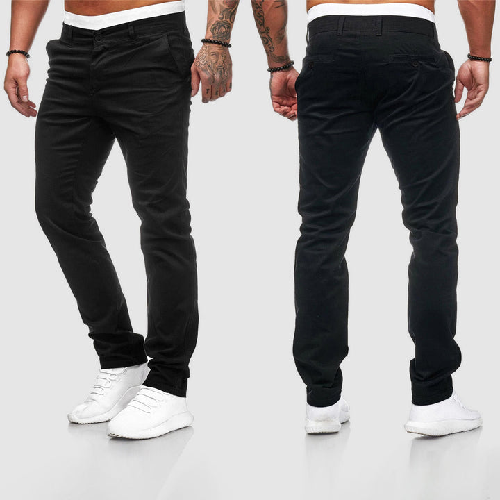 Men's Casual Slim Fit Straight Leg Pants for Everyday Style