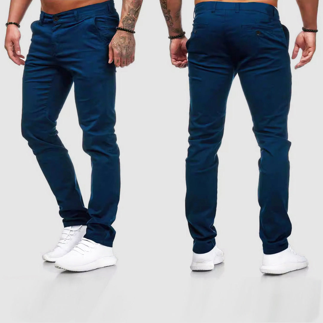 Men's Casual Slim Fit Straight Leg Pants for Everyday Style