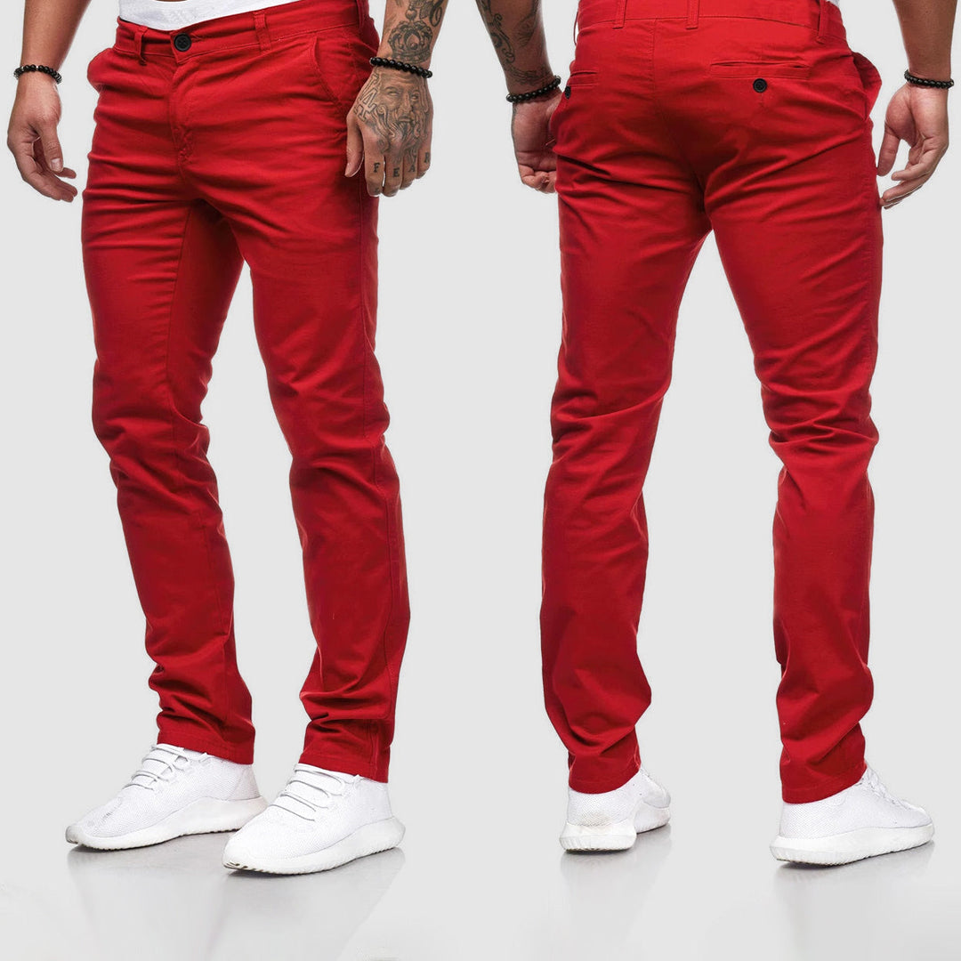 Men's Casual Slim Fit Straight Leg Pants for Everyday Style