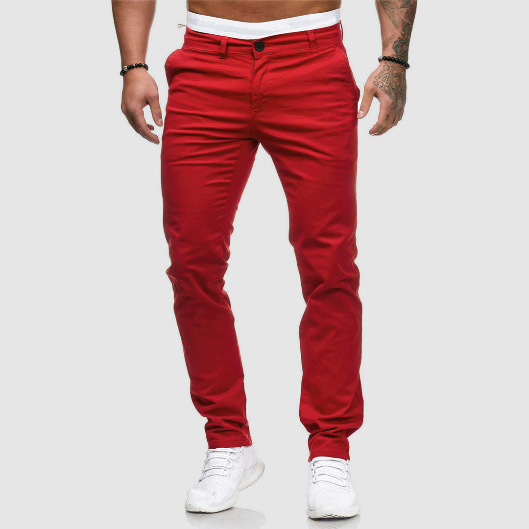 Men's Casual Slim Fit Straight Leg Pants for Everyday Style