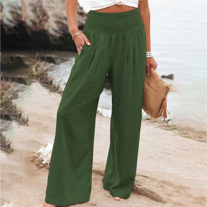 Casual yet elegant wide-leg women's pants, perfect for summer comfort and versatile chic fashion.