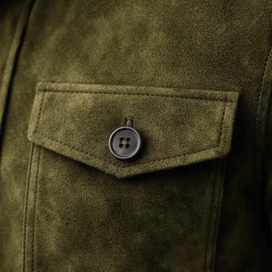 Men's classic pocket jacket, essential outerwear. Smart casual style with a timeless, versatile look.
