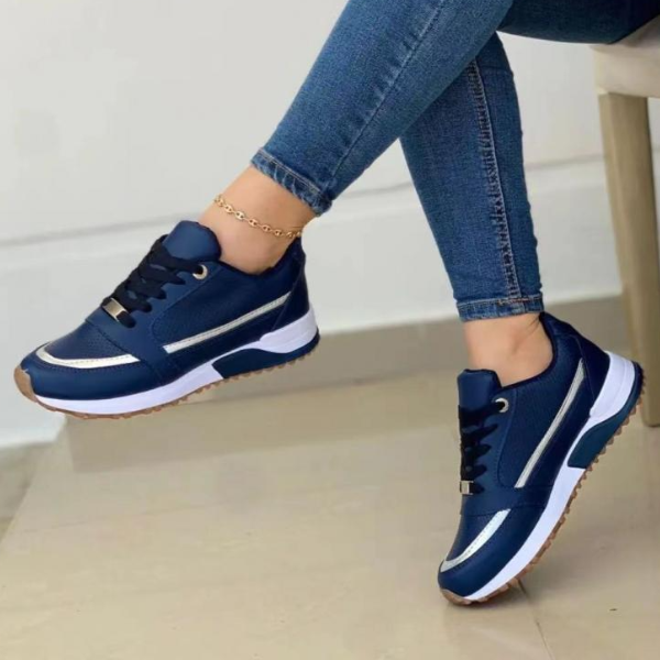 Stylish casual women's orthopedic shoes, offering health benefits, comfort, and foot support for walking.