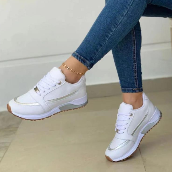 Comfortable women's orthopedic walking shoes with excellent arch support, perfect for daily wear & pain relief.