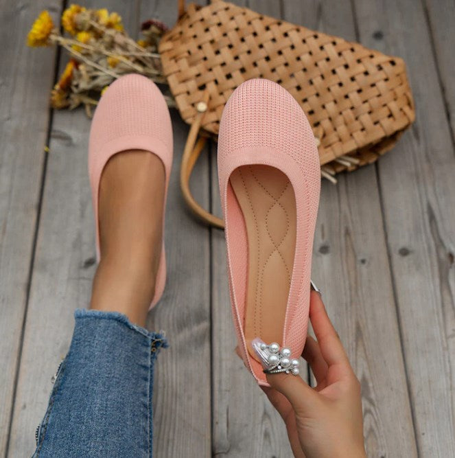 Women's comfortable everyday orthopedic ballerina flats, combining elegant style with essential foot support.