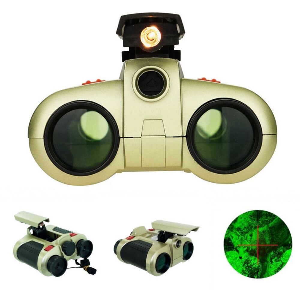 Kids' night vision binoculars for fun outdoor adventure & nature exploration. Lightweight explorer gear for children.