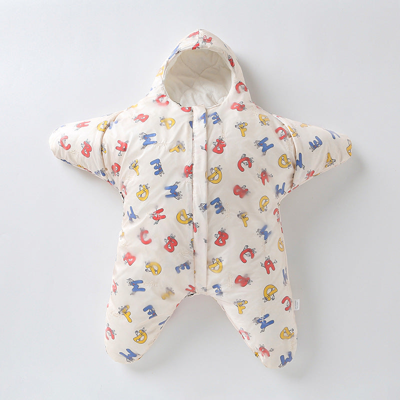 Cozy star baby sleeping bag for comfortable sleep. Warm swaddle for infants & newborns, stroller-friendly.