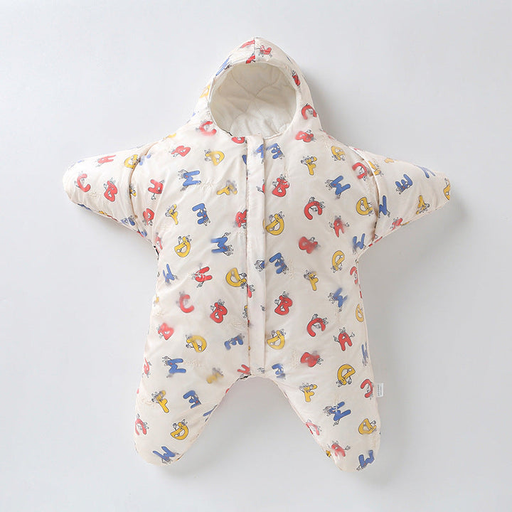 Cozy star baby sleeping bag for comfortable sleep. Warm swaddle for infants & newborns, stroller-friendly.