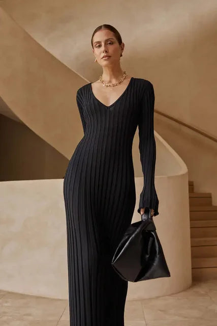Chic & comfortable long maxi dress for women, versatile apparel for casual or elegant events.