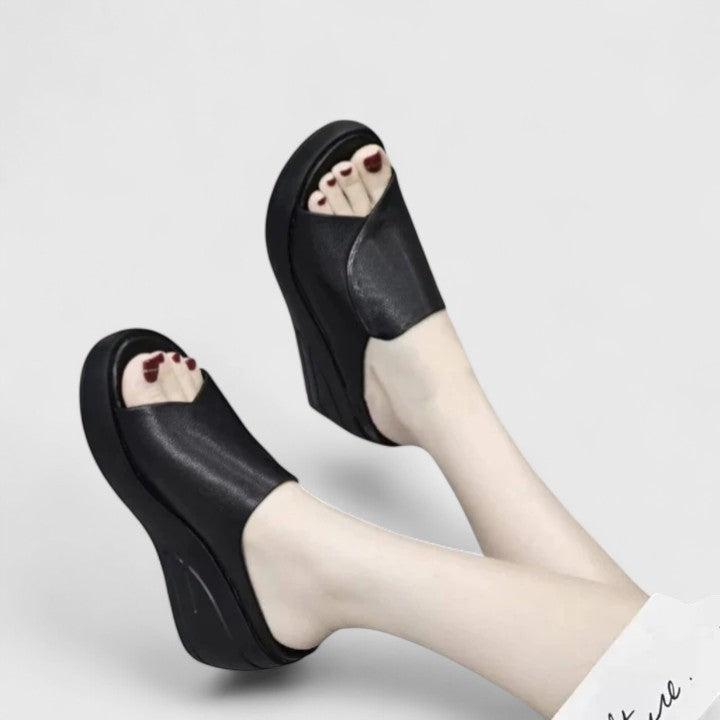 Orthopaedic women's wedge sandals. Ergonomic design with arch & posture support for comfortable, pain-free summer wear.