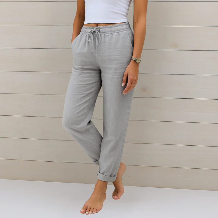 Flexible women's stretch pants designed for ultimate comfort and freedom of movement.