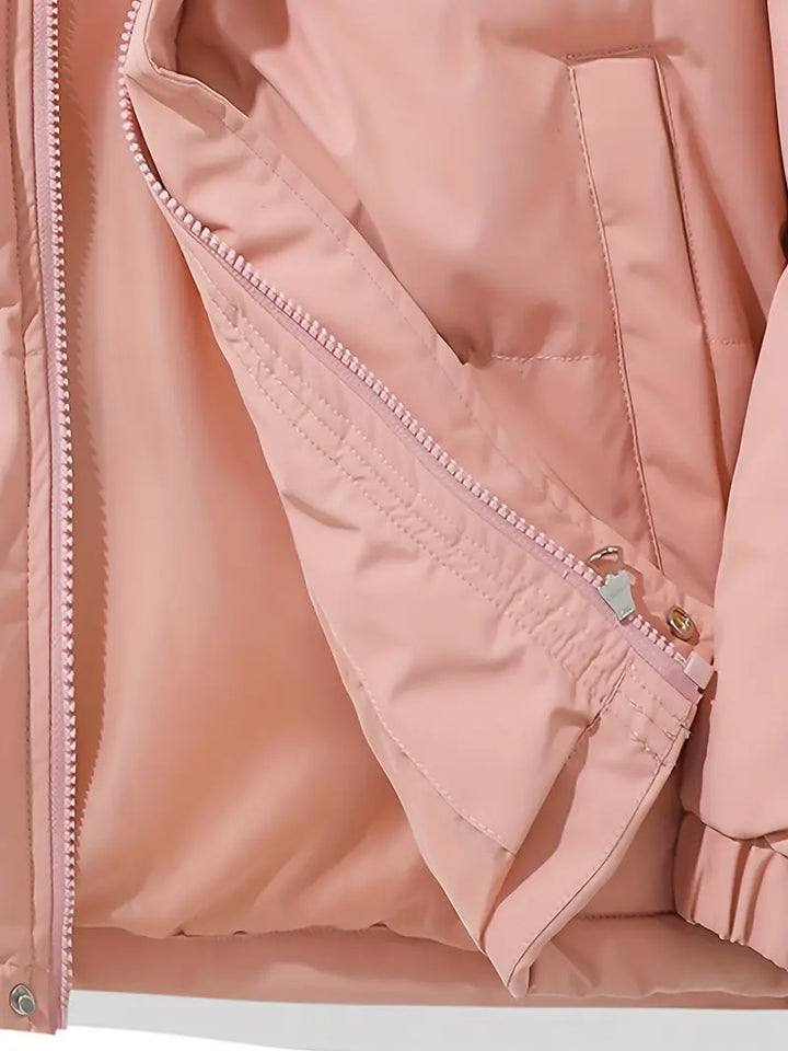 Zip-up men's classic hooded jacket, warm outerwear with effortless style & comfort.