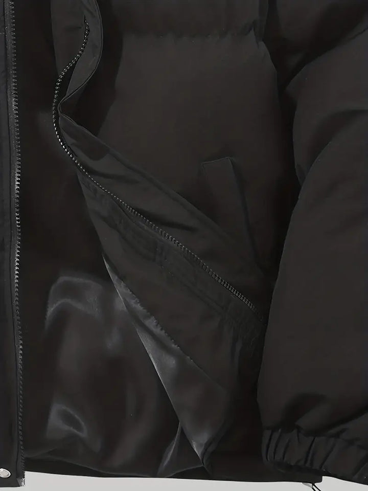 Modern classic men's hooded jacket, warm, stylish, and comfortable outerwear.