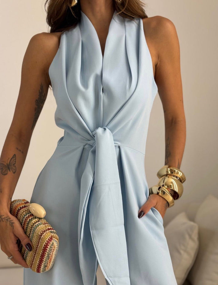 Elegant women's formal jumpsuit, perfect for evening events and modern fashion.