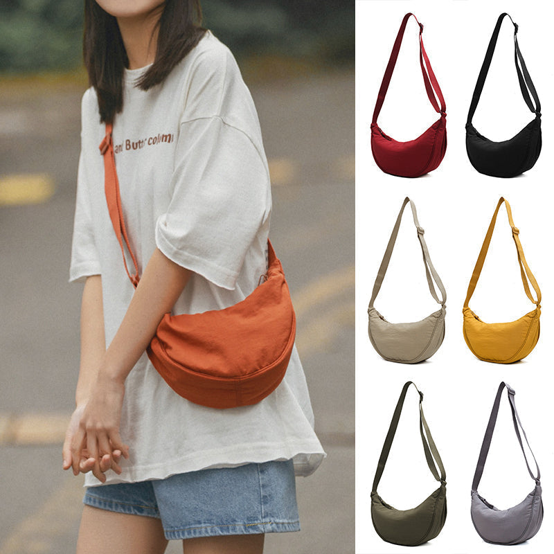 Versatile Half Moon Crossbody for women, ideal for travel, keeping essentials organized.