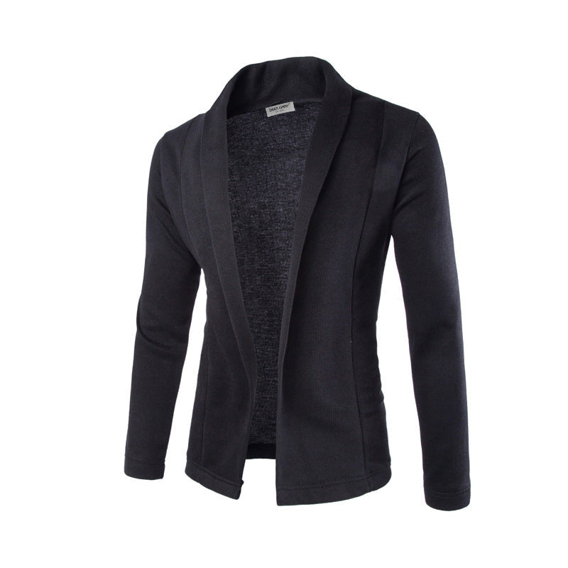 Comfortable men's shawl collar cardigan for versatile layering, a stylish addition to casual outerwear.
