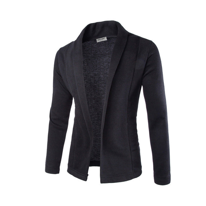 Comfortable men's shawl collar cardigan for versatile layering, a stylish addition to casual outerwear.