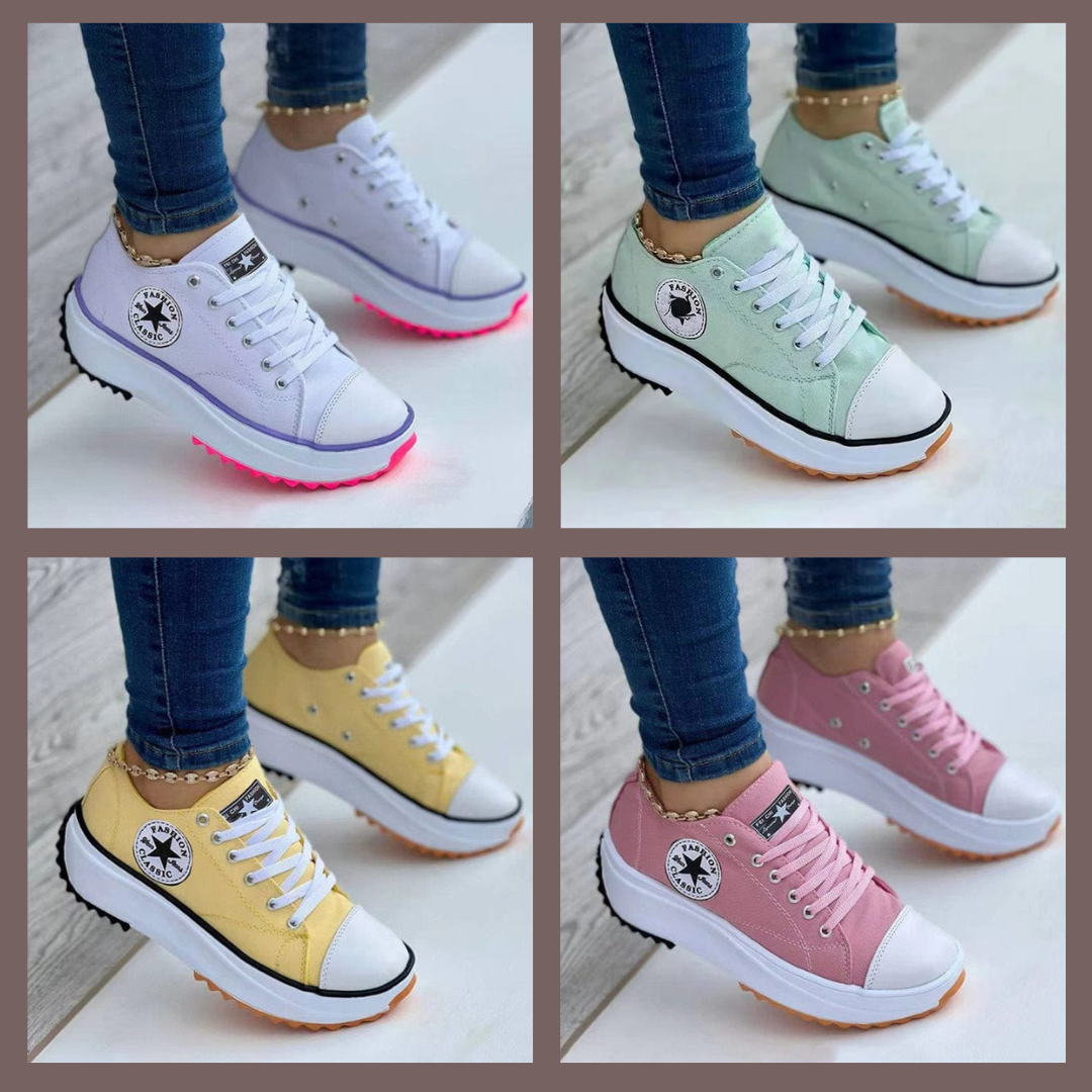 Women's trendy orthopedic walking sneakers, offering superior comfort and support for daily walks.