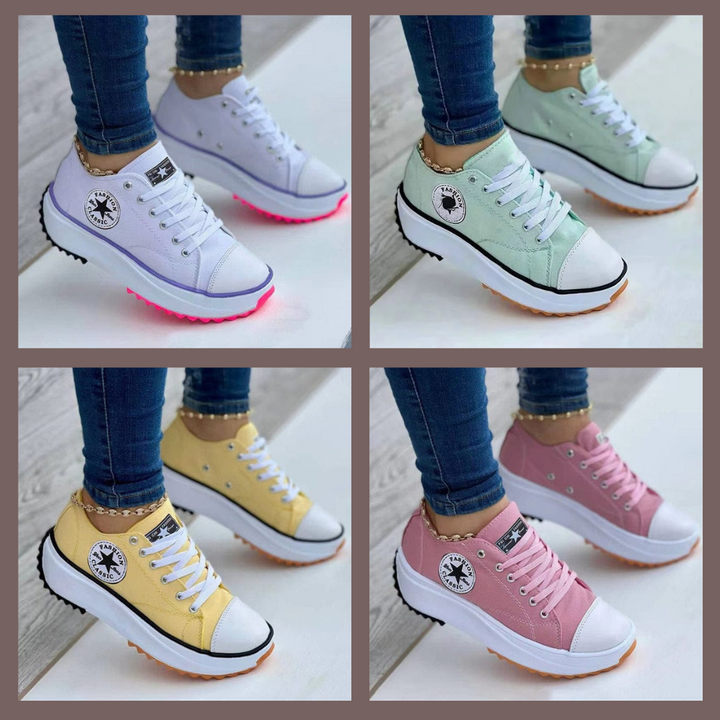 Women's trendy orthopedic walking sneakers, offering superior comfort and support for daily walks.