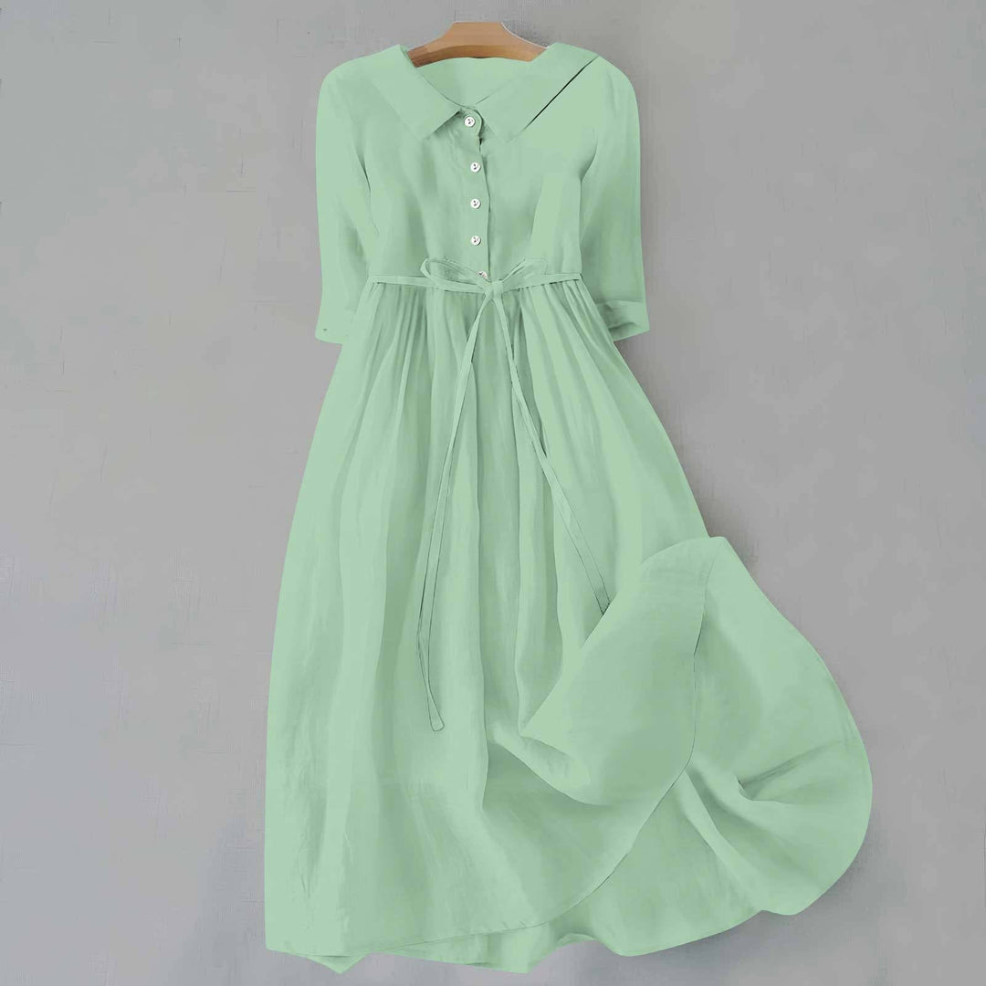 Chic women's minimalist maxi dress, perfect for a comfortable, relaxed fit casual summer style.