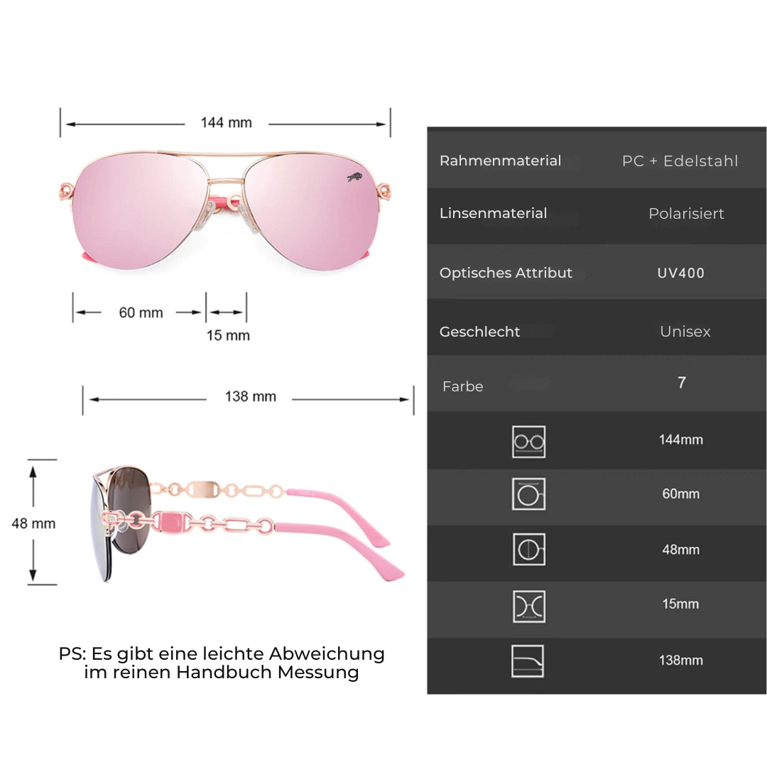 Chic women's polarized sunglasses; essential fashion eyewear providing ultimate UV protection.