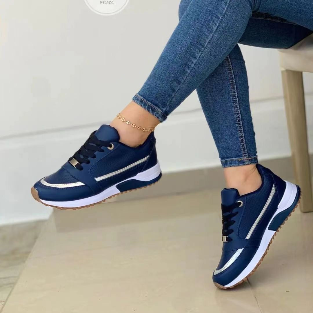 Supportive casual women's sneakers with adaptive fit, providing pain relief and comfort for daily wear.