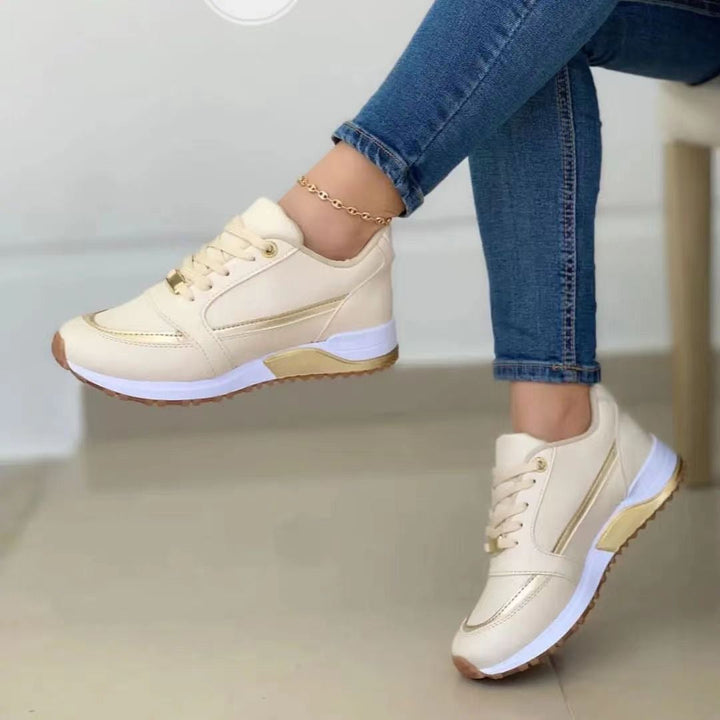 Ergonomic women's comfort sneakers featuring cushioned arch support and an anti-slip sole for active lifestyles.
