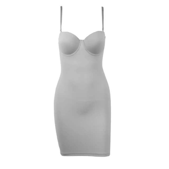 Women's seamless full body shaper slip dress, ideal for slimming and creating a versatile, smooth, and controlled foundation.