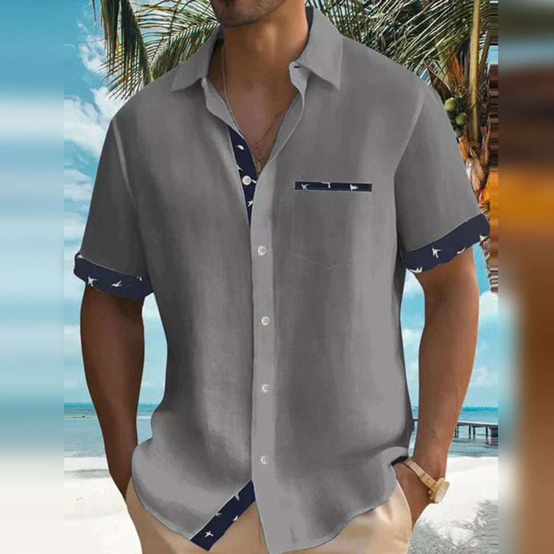 Versatile men's slim fit long-sleeve button-down shirt. Ideal workwear or casual fashion, timeless style.