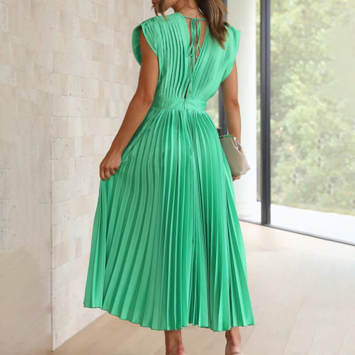 Formal women's midi dress with a flattering, elegant silhouette for events and special occasions.