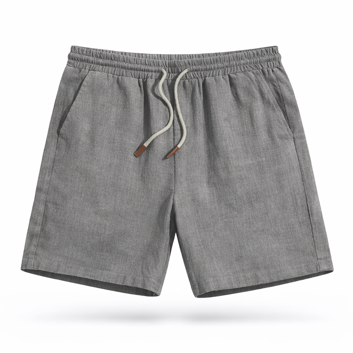 Comfortable men's relaxed fit summer shorts featuring a drawstring and elastic waist for versatile wear.