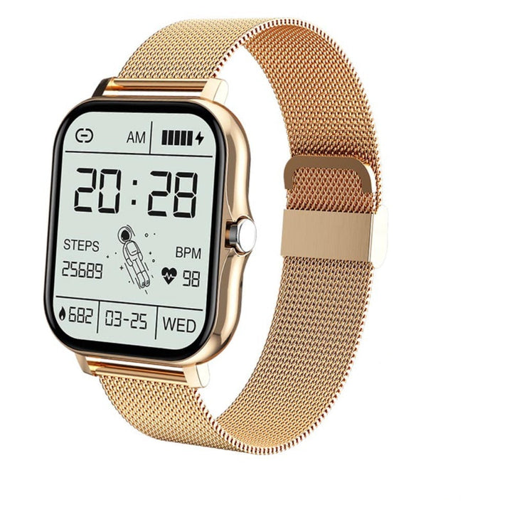 Advanced health monitor smartwatch for men & women, tracking sleep, SpO2, and making Bluetooth calls.