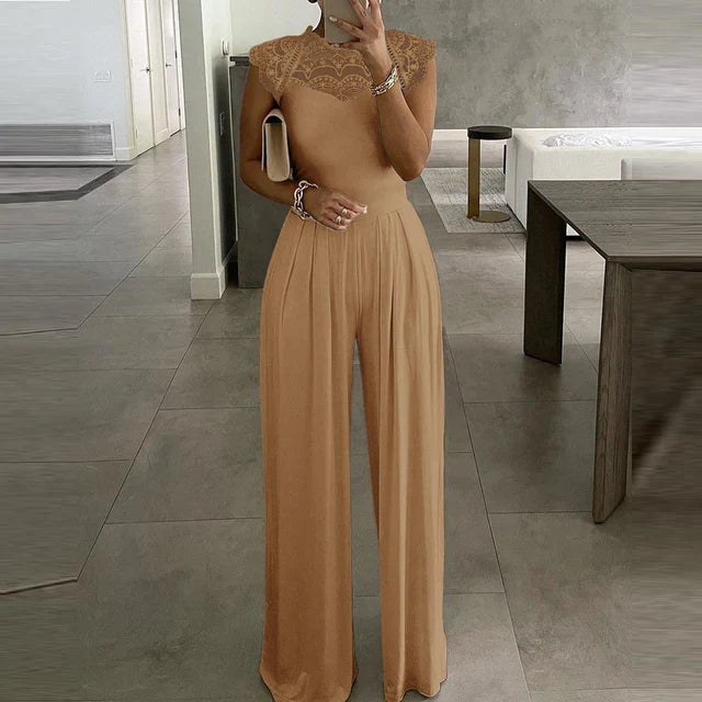 Chic women's elegant jumpsuit combining comfort & style. Perfect modern evening wear or formal outfit for special events.