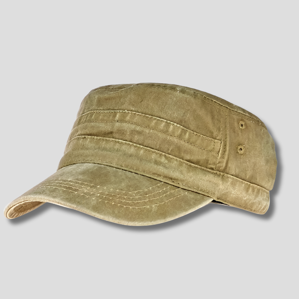Classic men's army beanie, a retro military style winter hat for men, offering warmth and timeless headwear.
