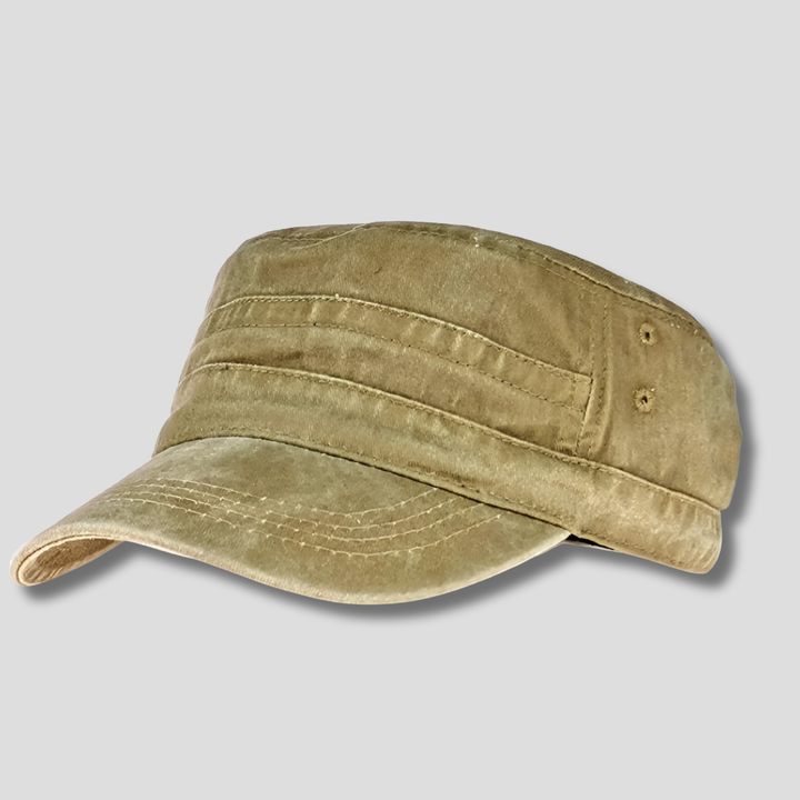 Classic men's army beanie, a retro military style winter hat for men, offering warmth and timeless headwear.