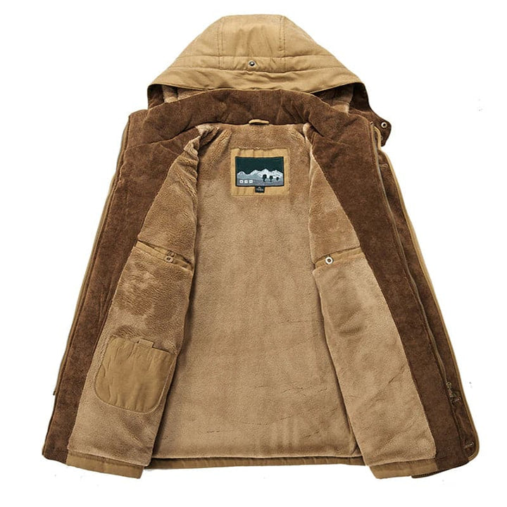 Fashionable men's hooded winter parka, perfect for ultimate protection & style in harsh conditions.