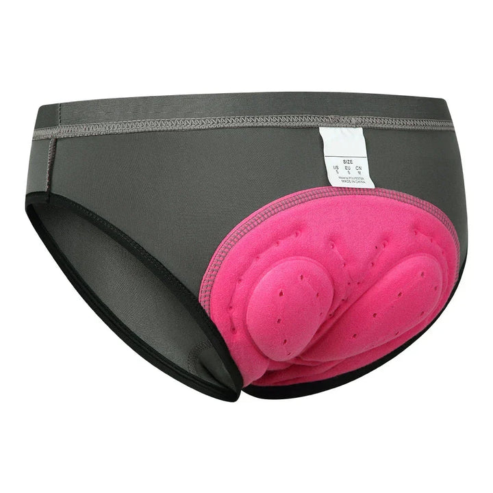 Women's padded cycling underwear, black, designed for ultimate comfort & support under bike shorts. Essential cycling gear.