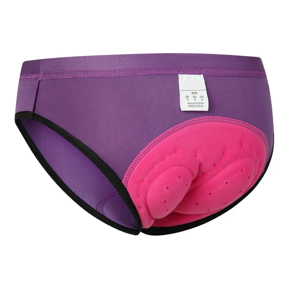 Essential women's cycling gear: padded underwear liner provides enhanced comfort & reduces friction on bike rides.
