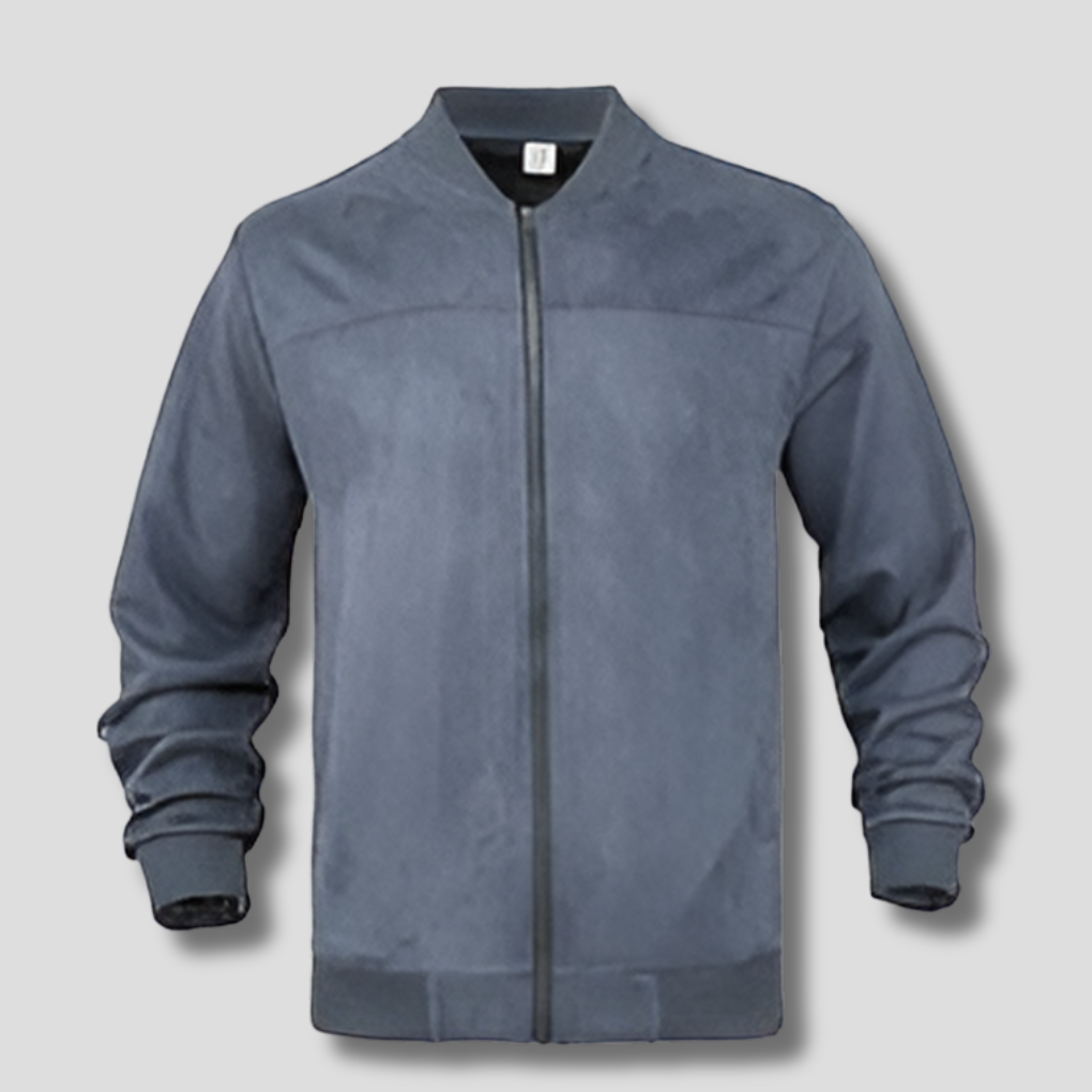 Men's stylish streetwear jacket, retro-inspired and comfortable. Full-zip casual coat for everyday fashion.