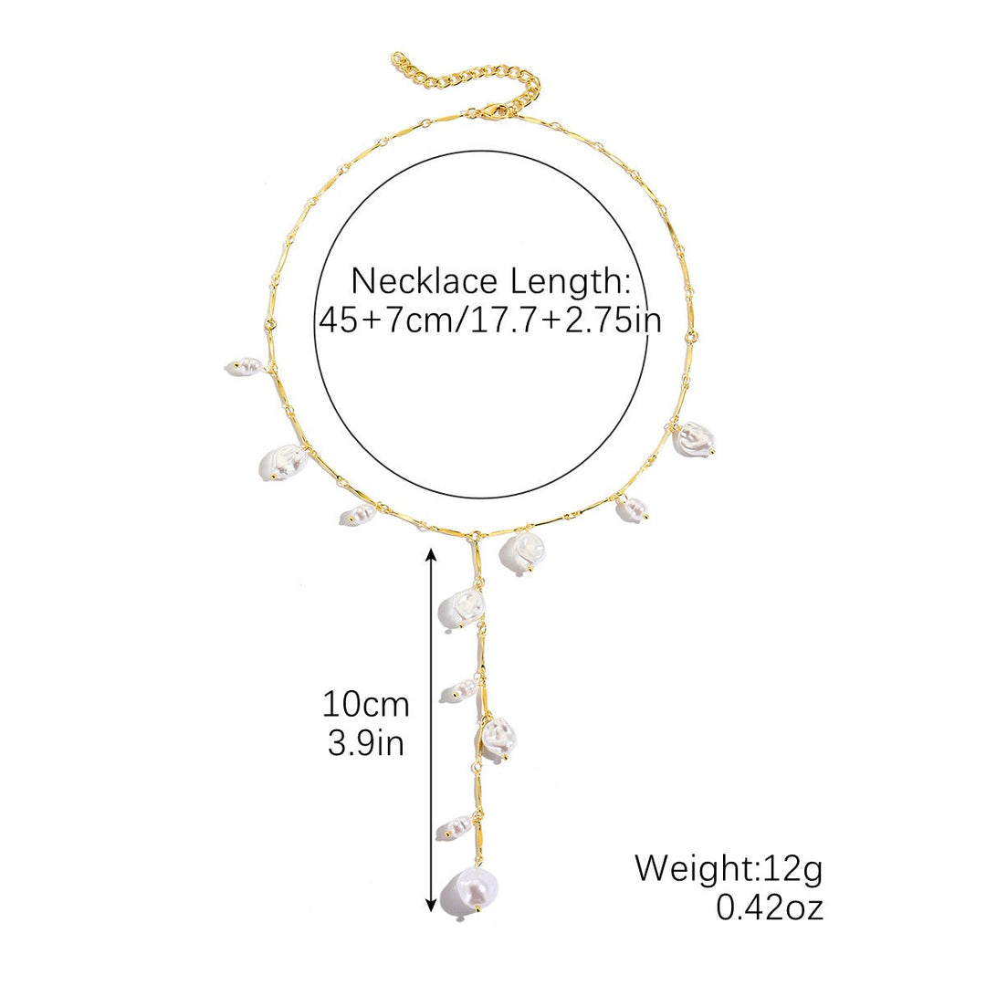 Luxurious multi-strand pearl waterfall necklace for women. Unique and elegant fashion jewellery piece.