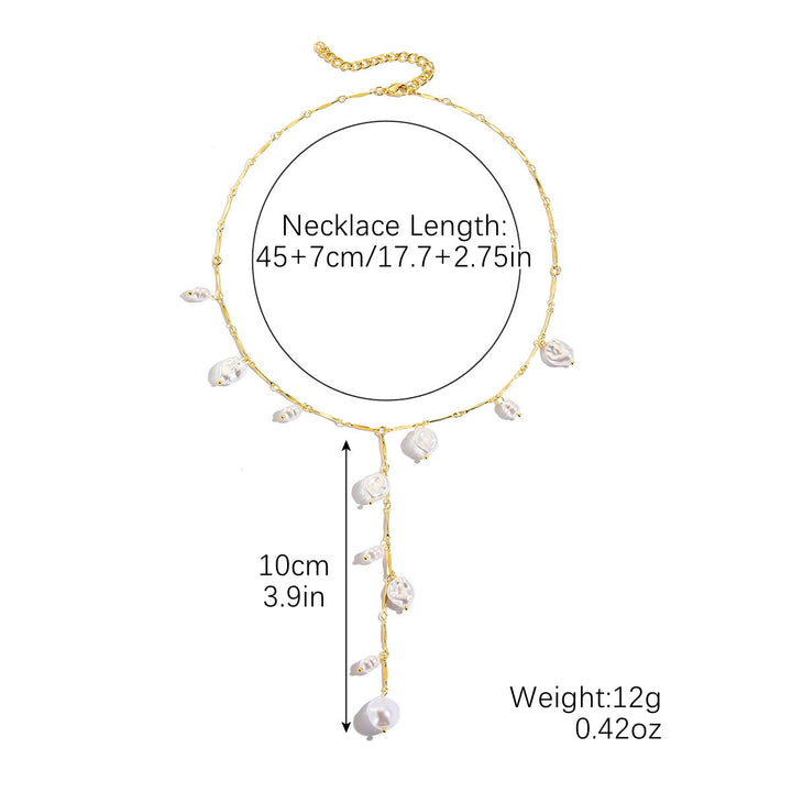 Luxurious multi-strand pearl waterfall necklace for women. Unique and elegant fashion jewellery piece.