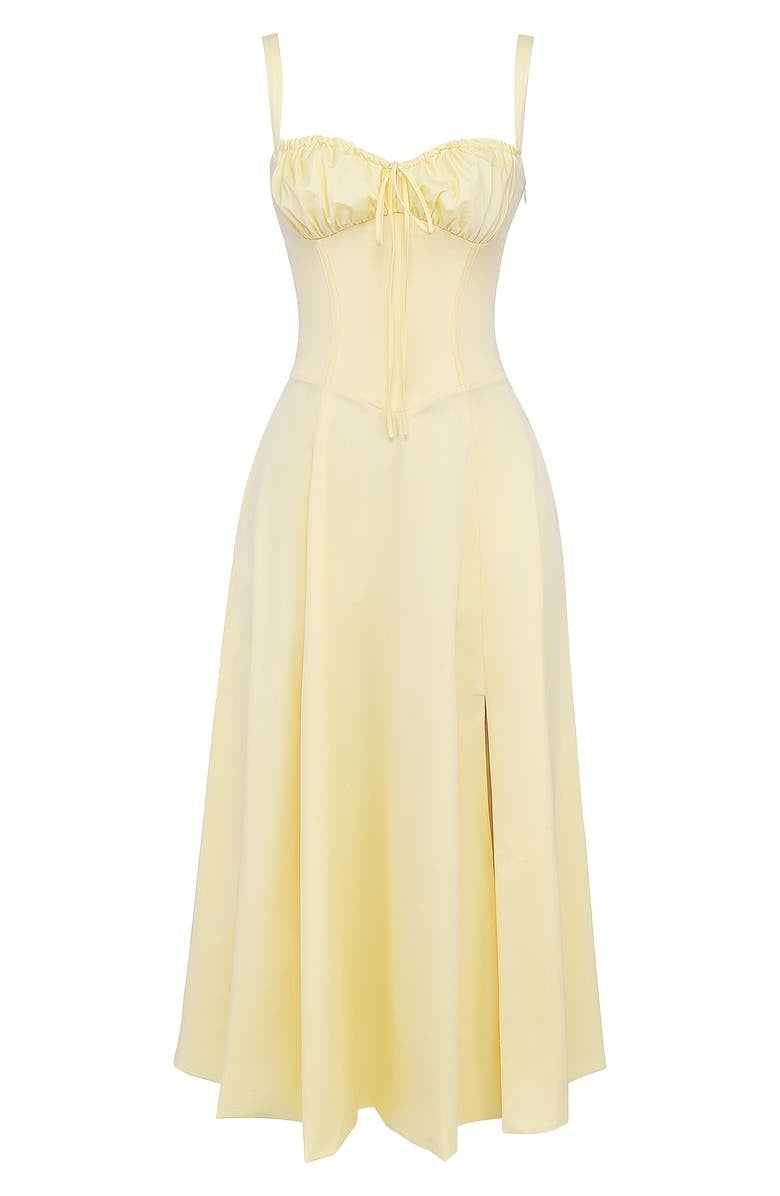 Women's floral print midi dress, ideal for elegant spring parties. Flattering and vibrant.