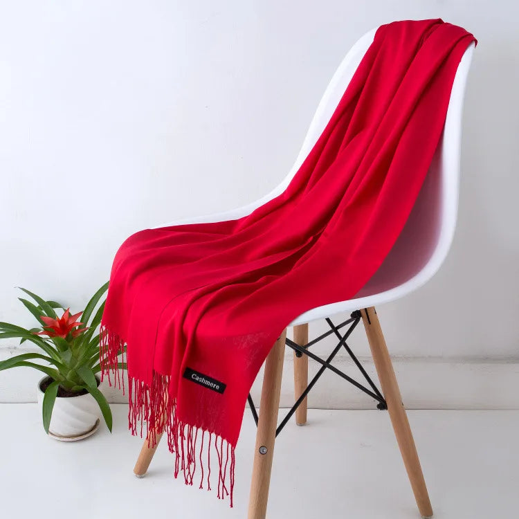 Soft women's elegant scarf, warm for winter, a luxurious and stylish accessory.